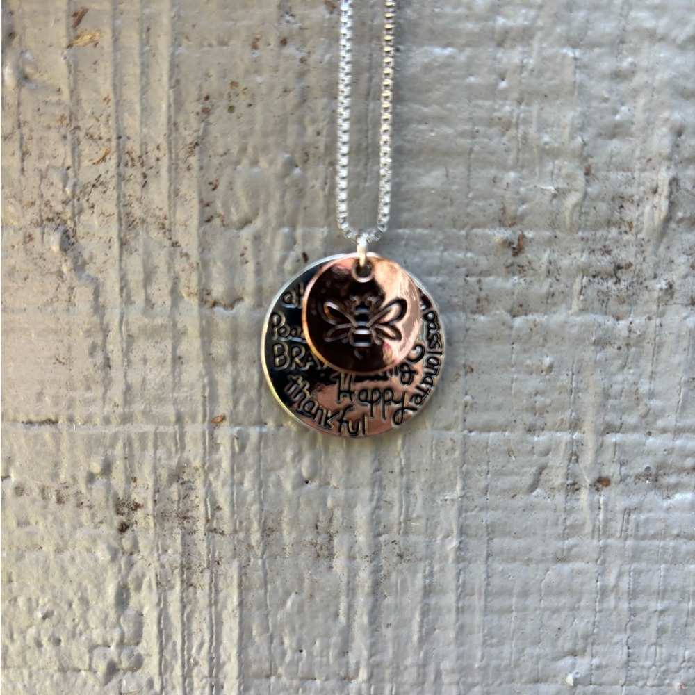 Bee Happy Pendant Necklace